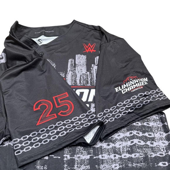 WWE Elimination Chamber 2025 Toronto Prosphere Baseball Jersey Mens 3XL - Picture 6 of 10